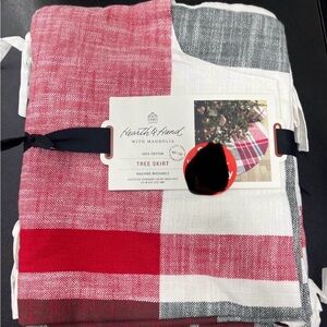 Hearth & Hand with Magnoila 
Red and White Plaid Tree Skirt